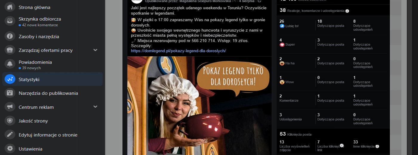ODKRYWCA 2020 Dom Legend Toruńskich
